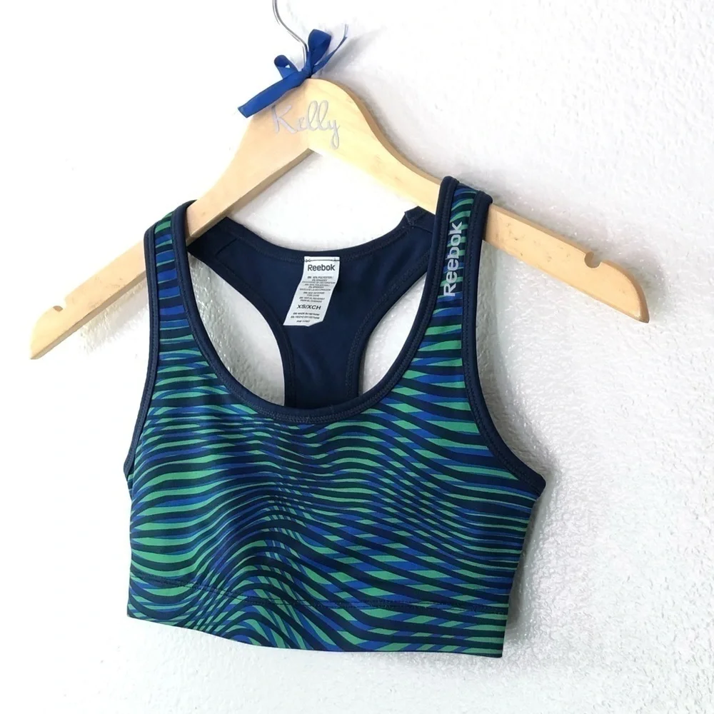 Reebok Blue and Green Sports Bra